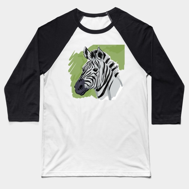 Zebra Baseball T-Shirt by Tapan